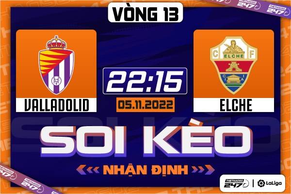 Soi kèo Valladolid vs Elche, 22h15 ngày 5/11 | La Liga