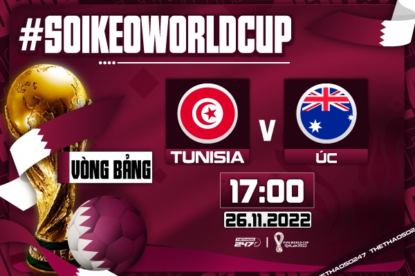 Soi kèo Tunisia vs Úc, 17h00 ngày 26/11 | World Cup 2022