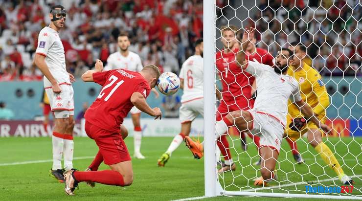 Đan Mạch 0-0 Tunisia, World Cup 2022