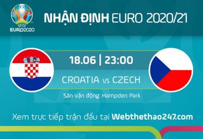 Nhận định Croatia vs CH Séc, 23h00 ngày 18/6/2021