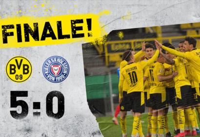 “Tàn sát” Holstein Kiel, Dortmund thẳng tiến vào chung kết Cúp Quốc gia Đức