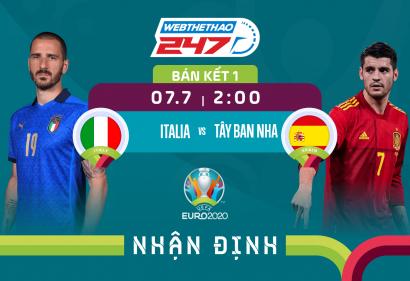 Nhận định Italia (Ý) vs Tây Ban Nha, 2h00 ngày 07/07/2021 | Vòng Bán Kết