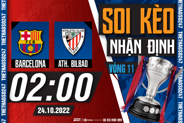 Soi kèo Barcelona vs Athletic Bilbao, 02h00 ngày 24/10 | La Liga