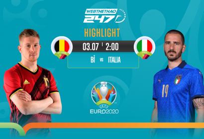 [Highlight Euro] Video bàn thắng Bỉ vs Italia (2h00, 03/07/2021) | Vòng Tứ Kết