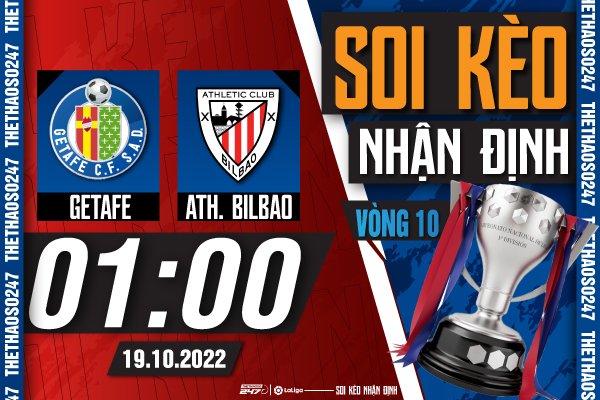 Soi kèo Getafe vs Ath Bilbao, 01h00 ngày 19/10 | La Liga