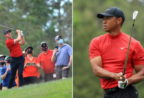 6 tay golf đồng loạt làm 1 điều, Tiger Woods không giấu nổi sự xúc động