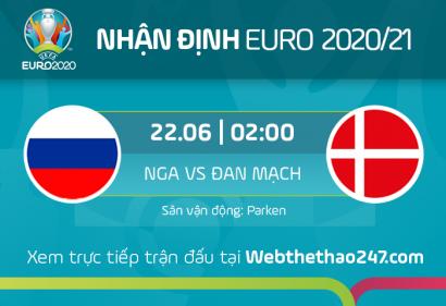 Nhận định Nga vs Đan Mạch, 2h00 ngày 22/6/2021