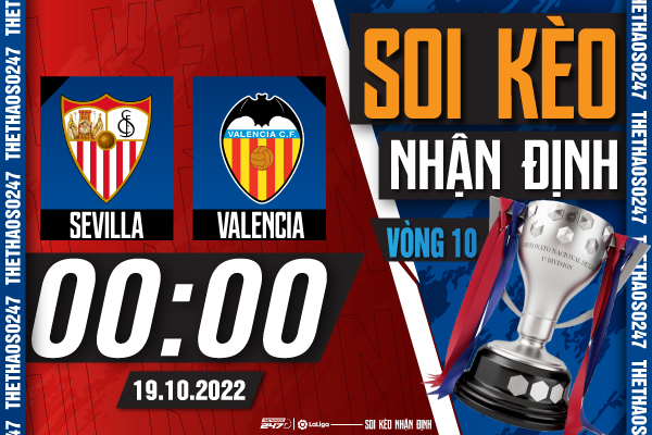Soi kèo Sevilla vs Valencia, 00h00 ngày 19/10 | La Liga
