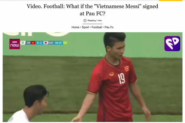 Chuyên gia của Pau FC nhận định Quang Hải có thể chơi tốt ở vị trí hộ công