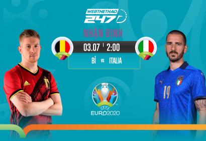 Nhận định Bỉ vs Italia (Ý), 2h00 ngày 03/07/2021 | Vòng Tứ Kết